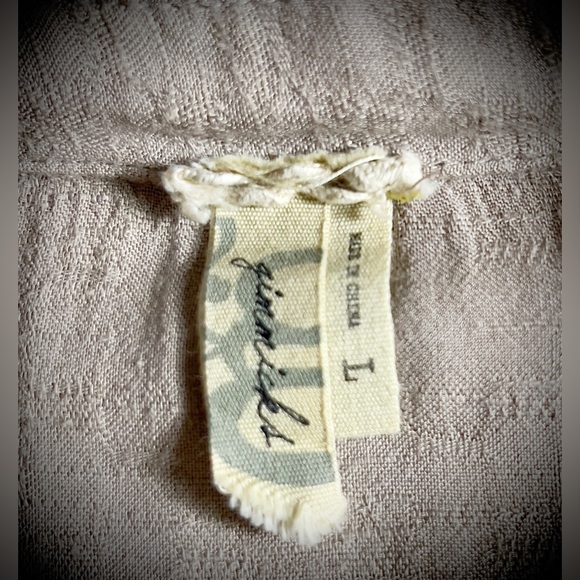 GIMMICKS Tan Long Sleeve High/Low Hem Drawstring Gathered at the Back Tunic - Picture 7 of 9